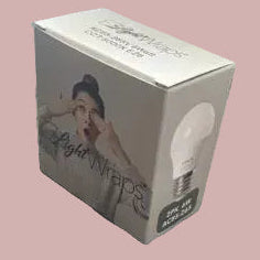 Box with an Ezlight bulb on a pink background