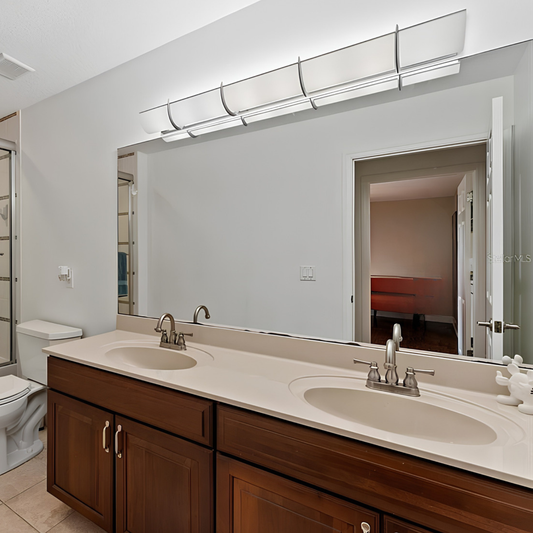 Hide Your 8-Bulb Light in Minutes — 48" EZLightWraps® Smooth White Shade