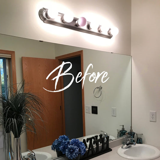 36" 6 Bulb EZLightWraps™ Linen Shade, Wood Brackets