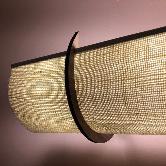 16" EZLightWraps™ Light Jute Shade, Wood Brackets