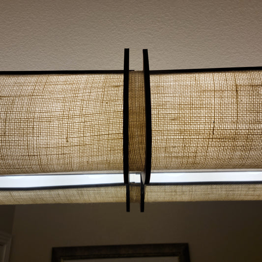 50" - EZLightWraps™ Kit - Two 25" Linen Shades with Walnut Wood Brackets