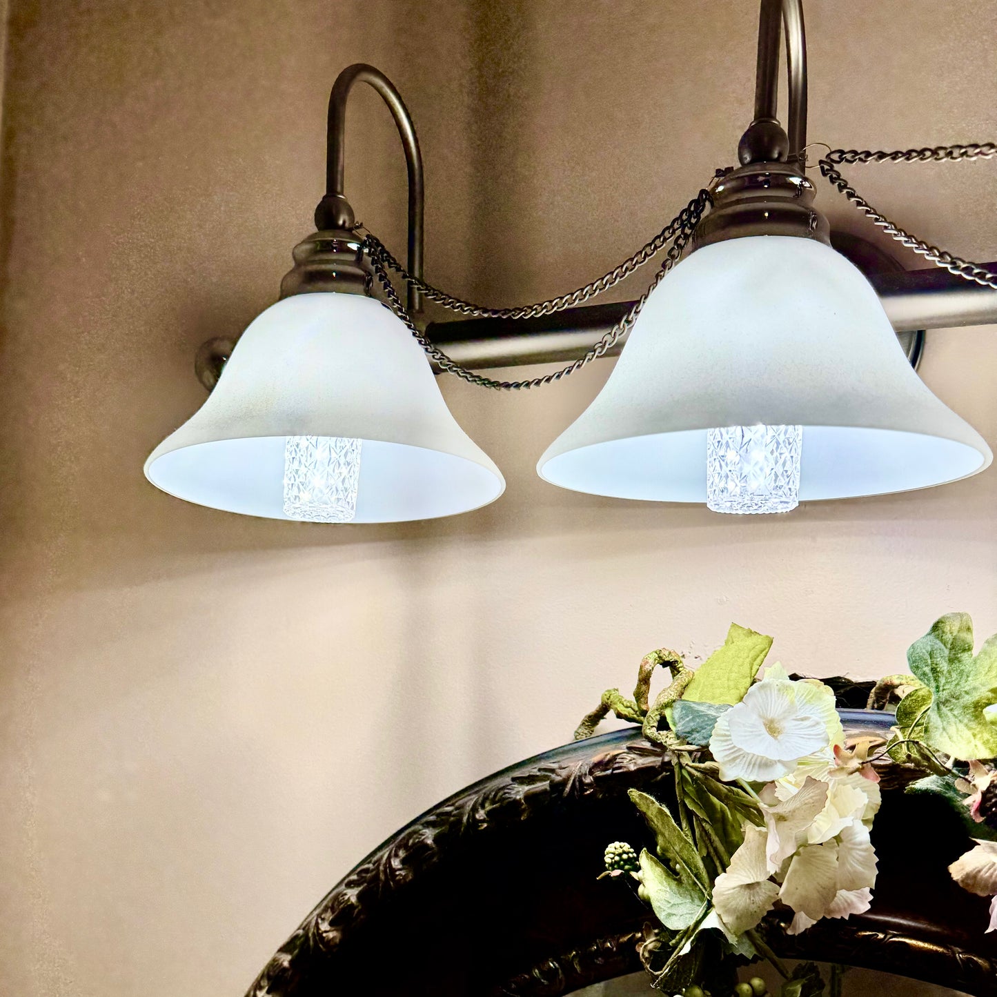 Dress up Lights we don't fit!  50W Long Crystal LED Light Bulbs