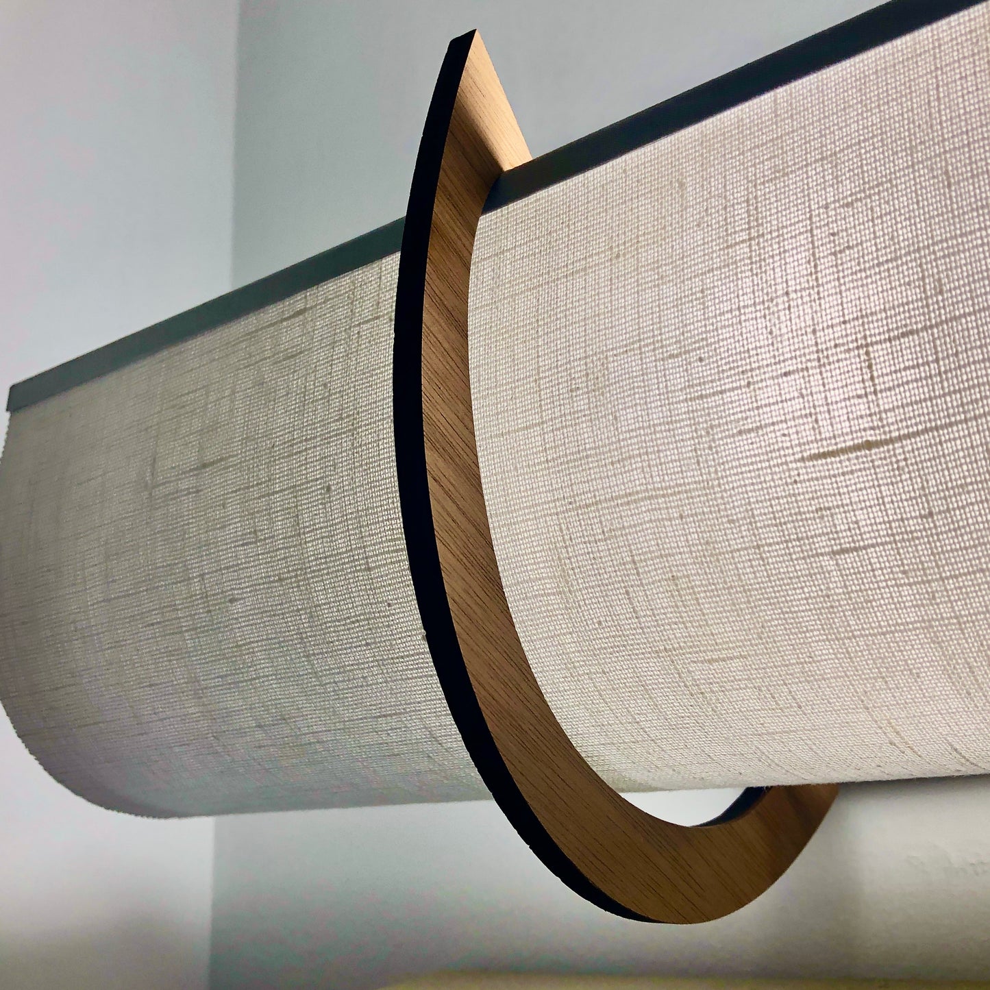 36" 6 Bulb EZLightWraps™ Linen Shade, Wood Brackets