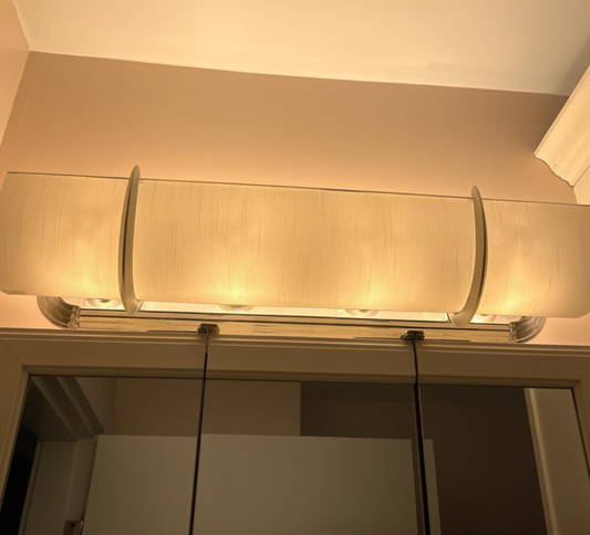 Upgrade Your 5-Bulb Light Instantly — 30" EZLightWraps® Shantung Shade